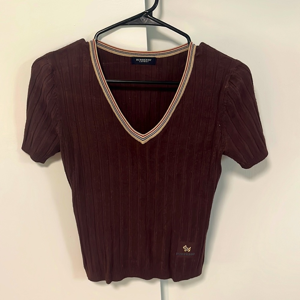 Burberry London short sleeve sweater top